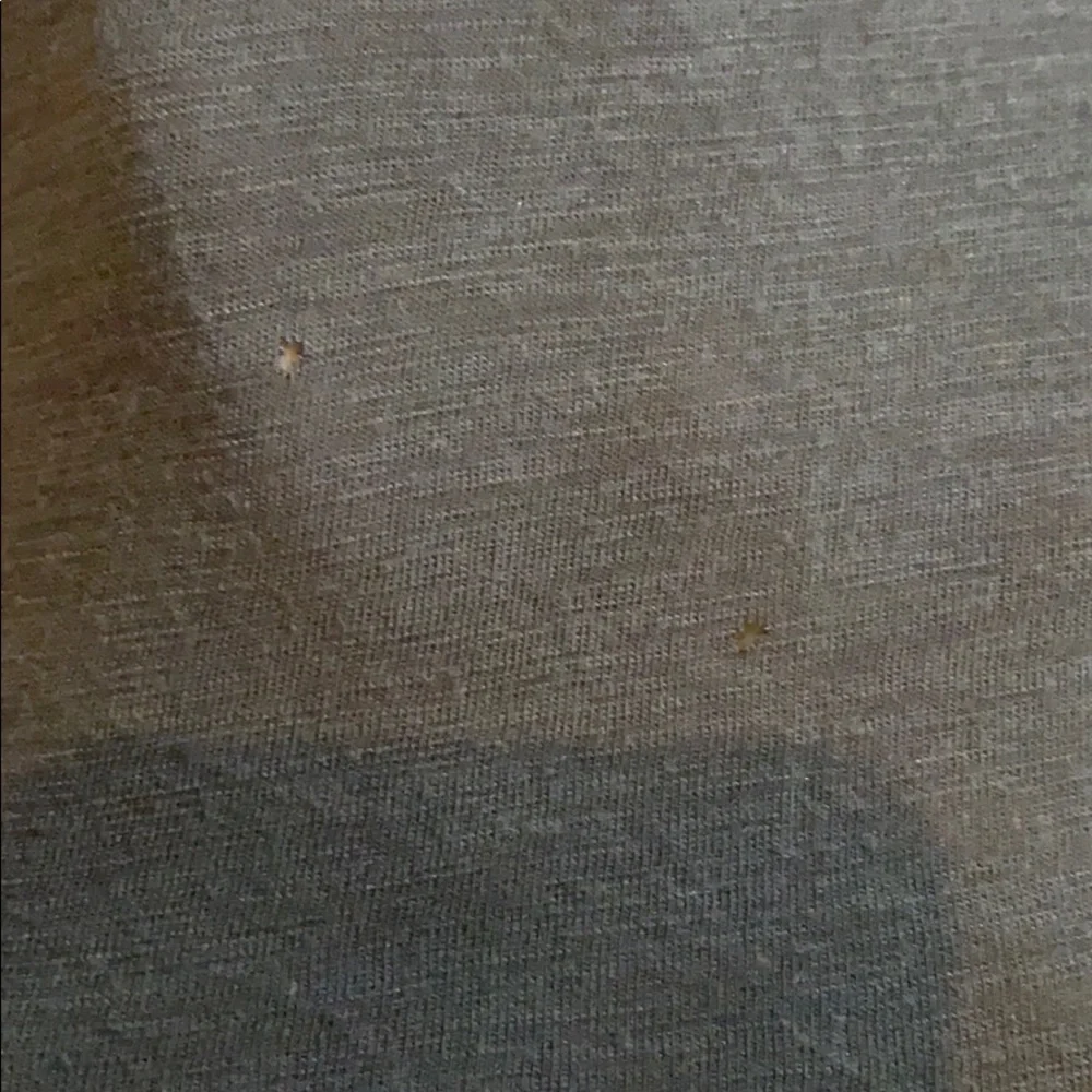 Aerie Short Sleeve Wide Scoop Neck Eyelet Front Side Slits Gray Top Size XS - Picture 4 of 7